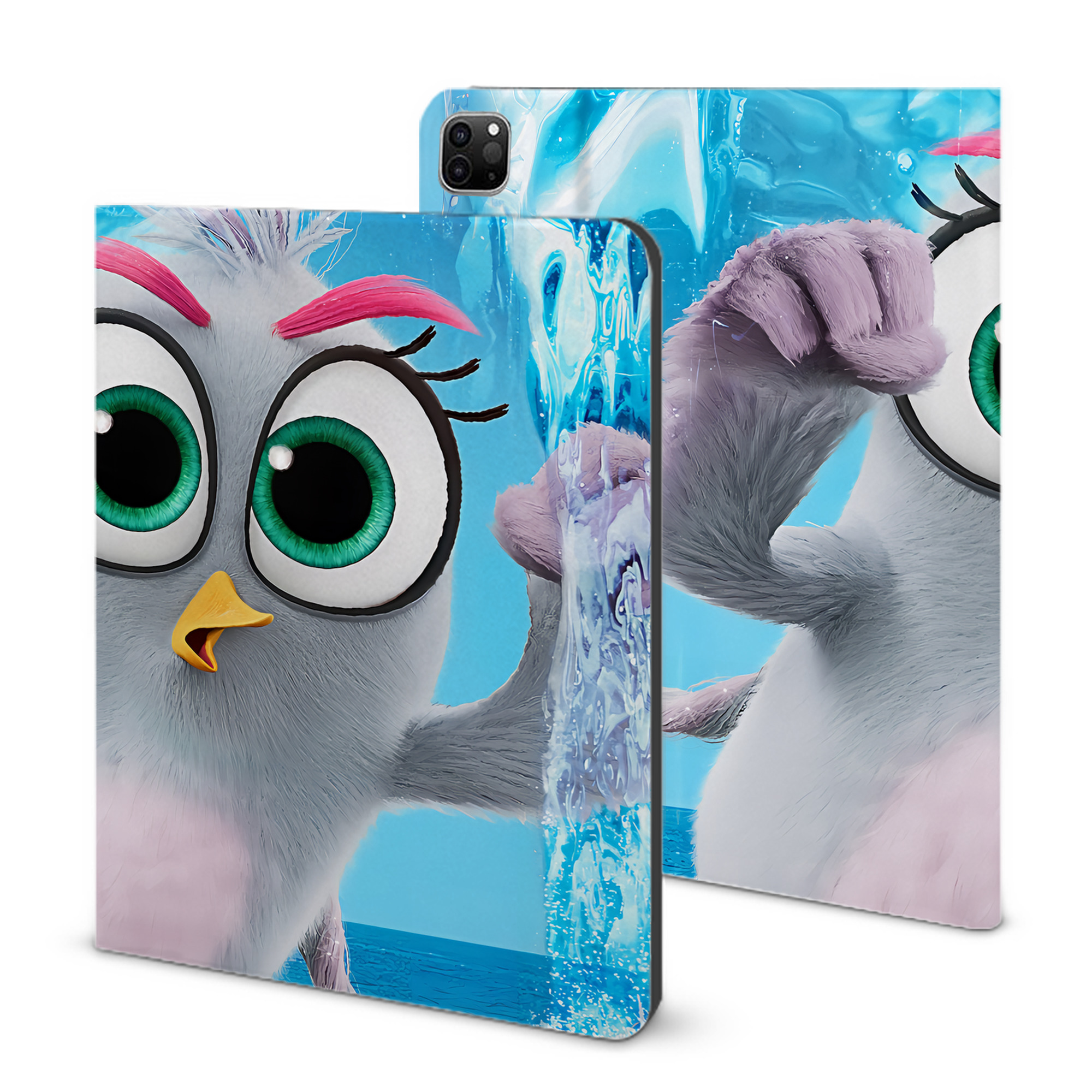 （画像用） Angry Birds アングリーバード IPad ケース ブック型 PUレザー TPU 耐衝撃 軽量 薄型 ペン収納なし 全面保護 IPad 各モデル対応